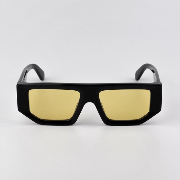 Off-White VANCOUVER Men Sunglasses Black Square Yellow Lenses | Model OERI13F - Picture 3 of 12